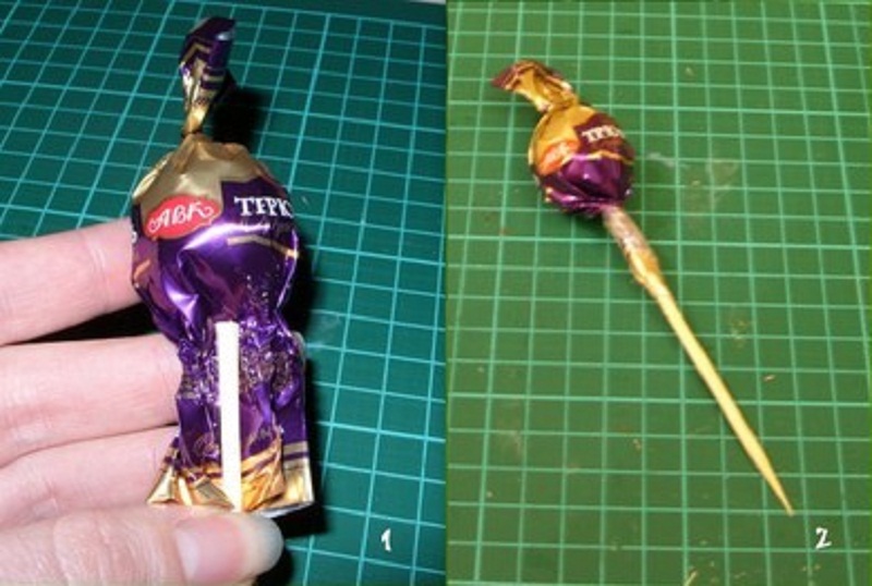 Как сделать букет из конфет на шпажках своими руками пошаговое фото